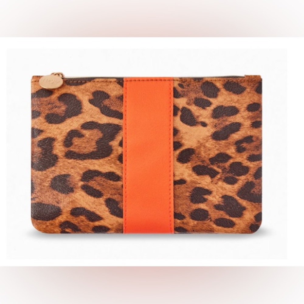 💖 Leopard print zippered bag with metal pull🔸